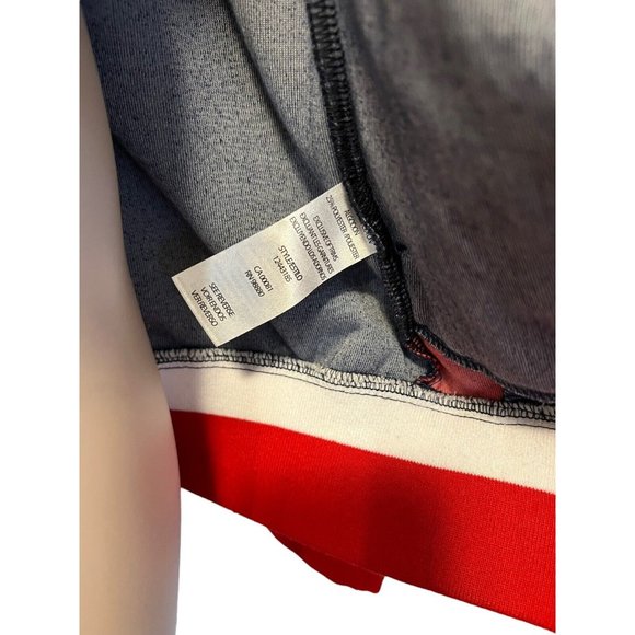 Majestic International Velour Track Suit Jacket Top Navy Red White Zipper NWT - Picture 12 of 13